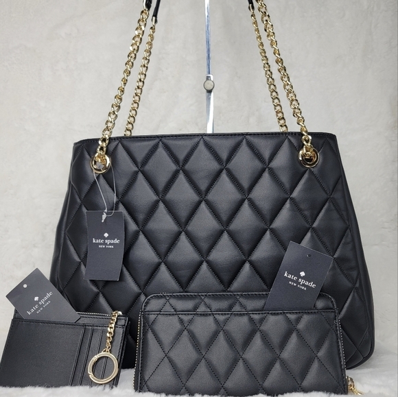 NWT Kate Spade New York 3 PCS Set Shoulder Bag Purse Designer Handbag Tote ++ - Picture 13 of 13